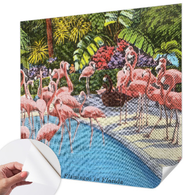 Stick-on wall mural with an exotic scene