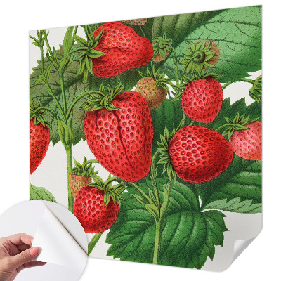 Peel and stick wallpaper mural with a summer fruits design