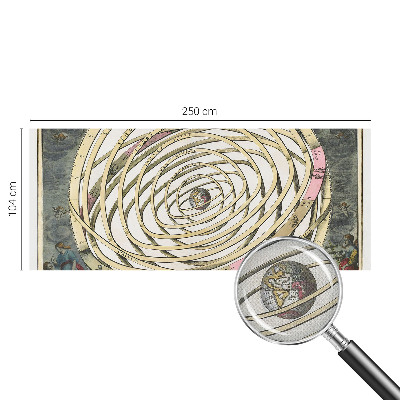 Self-adhesive photo wallpaper with a cosmic spiral design