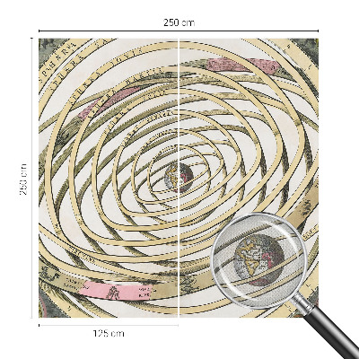 Self-adhesive photo wallpaper with a cosmic spiral design
