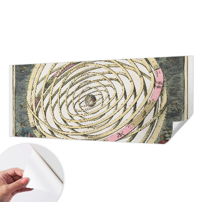 Self-adhesive photo wallpaper with a cosmic spiral design