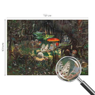 Self-adhesive wall mural with a fairytale forest design
