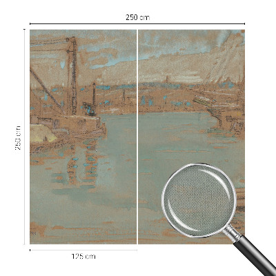 Removable wall mural wallpaper Port views