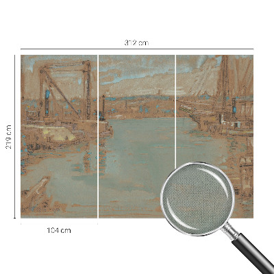 Removable wall mural wallpaper Port views