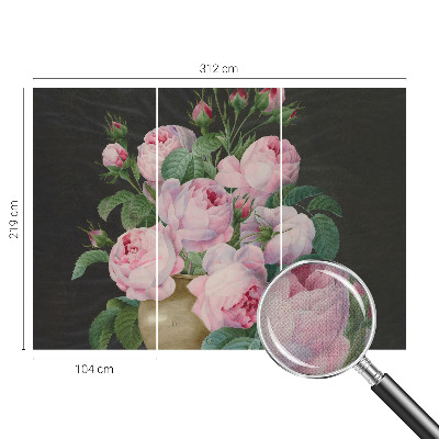 3D wall mural with a floral elegance design
