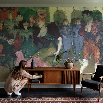 Peel and stick wall mural for bedroom featuring a ballroom dancing scene