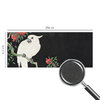 Peel and stick wall mural for living room Pomegranate parrot