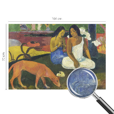 Peel and stick wall mural with an exotic scene