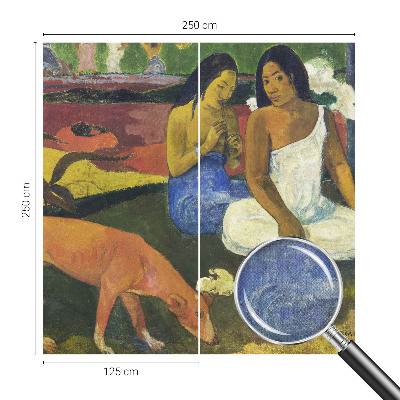 Peel and stick wall mural with an exotic scene