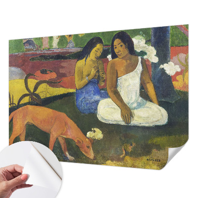 Peel and stick wall mural with an exotic scene