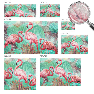 Nursery wall mural with an exotic birds motif