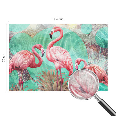 Nursery wall mural with an exotic birds motif