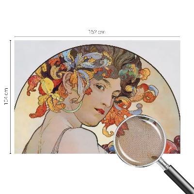 Baby room wall mural with a colorful Art Nouveau design