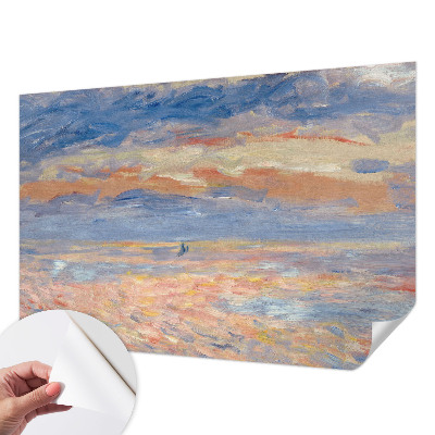 Stick-on wall mural with a seascape design