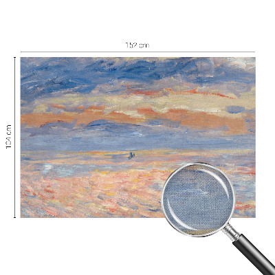 Stick-on wall mural with a seascape design