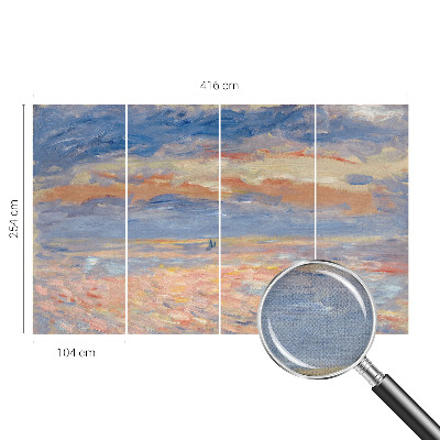 Stick-on wall mural with a seascape design