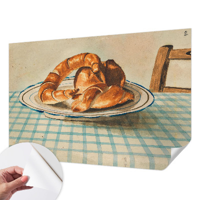 Self-adhesive photo wallpaper with a kitchen baked goods design