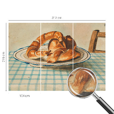 Self-adhesive photo wallpaper with a kitchen baked goods design