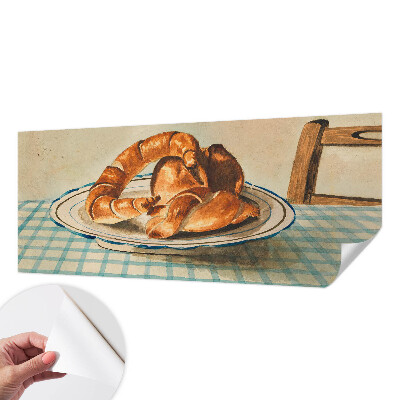 Self-adhesive photo wallpaper with a kitchen baked goods design