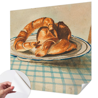 Self-adhesive photo wallpaper with a kitchen baked goods design