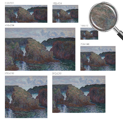 Self-adhesive wall mural featuring a rocky coast motif