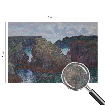 Self-adhesive wall mural featuring a rocky coast motif