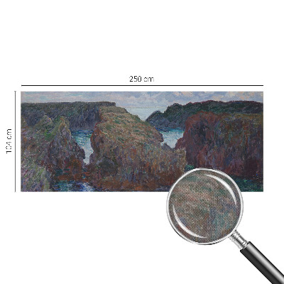 Self-adhesive wall mural featuring a rocky coast motif