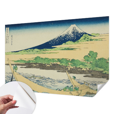 3D wall mural with a panoramic mountain scene