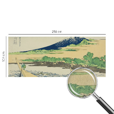 3D wall mural with a panoramic mountain scene
