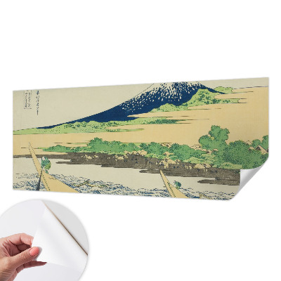 3D wall mural with a panoramic mountain scene