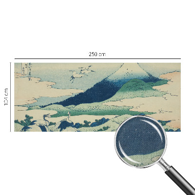 Peel and stick wall mural for bedroom Cranes and mountains