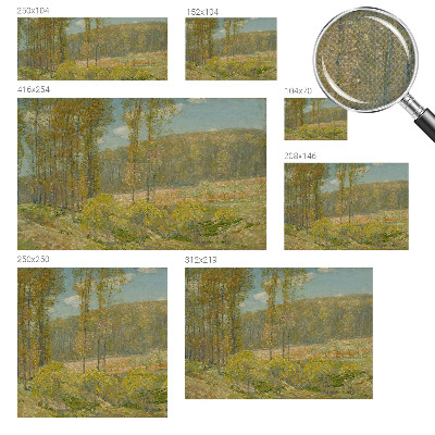 Baby room wall mural with a forest landscape design