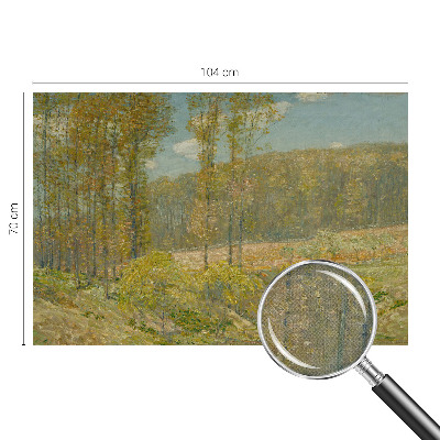 Baby room wall mural with a forest landscape design