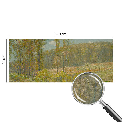 Baby room wall mural with a forest landscape design