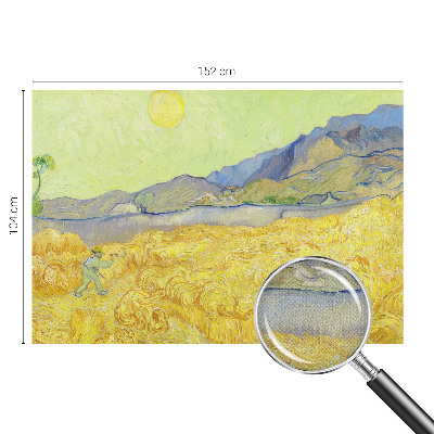 3D photo wallpaper mural featuring a wheat field scene