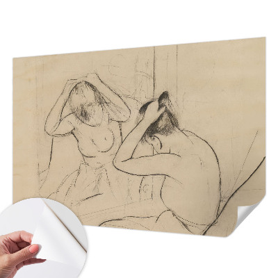 Nursery wall mural with an artistic, elegant design suitable for a baby's room