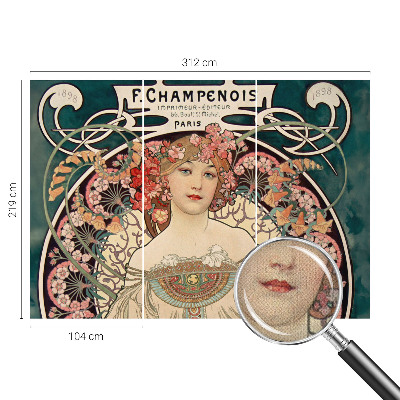 Peel and stick wallpaper mural Floral symmetry