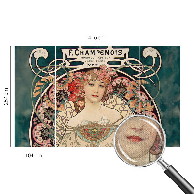 Peel and stick wallpaper mural Floral symmetry