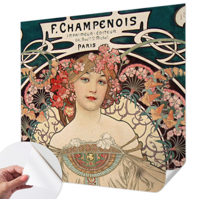 Peel and stick wallpaper mural Floral symmetry