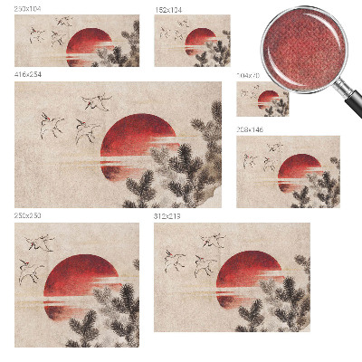 Removable wall mural with an east-facing forest design