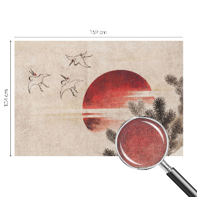 Removable wall mural with an east-facing forest design