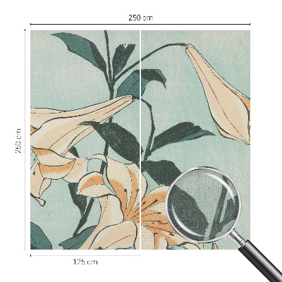 Removable wall mural wallpaper Delicate lilies