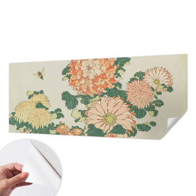 Peel and stick wall mural for living room Chrysanthemum flowers