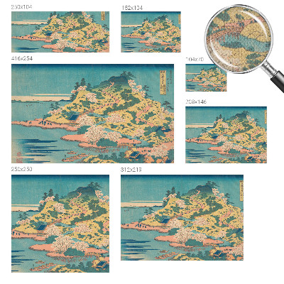 Peel and stick wall mural for kids' room with a Japanese landscape design