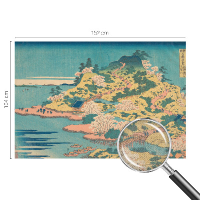 Peel and stick wall mural for kids' room with a Japanese landscape design