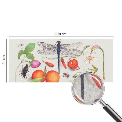 3D photo wallpaper mural with a nature illustration