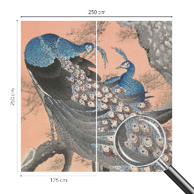 Self-adhesive wall mural Peacock elegance