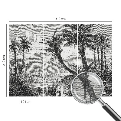 Removable wall mural wallpaper Tropical oasis