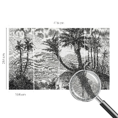 Removable wall mural wallpaper Tropical oasis