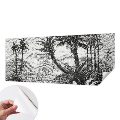 Removable wall mural wallpaper Tropical oasis